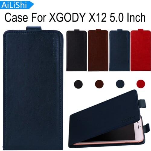 AiLiShi Factory Direct! Case For XGODY X12 5.0 Inch PU Flip Luxury Leather Case Exclusive 100% Special Phone Cover Skin+Tracking