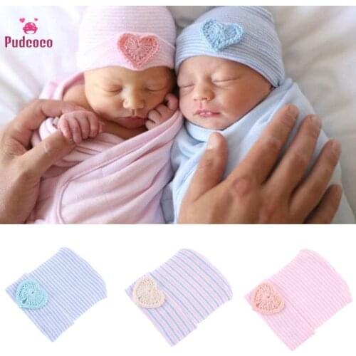 Pudcoco Brand Cute Baby Infant Girl Hat Toddler Comfy Bowknot Hospital Cap Warm Beanie Winter Hat Newborn Photography Props