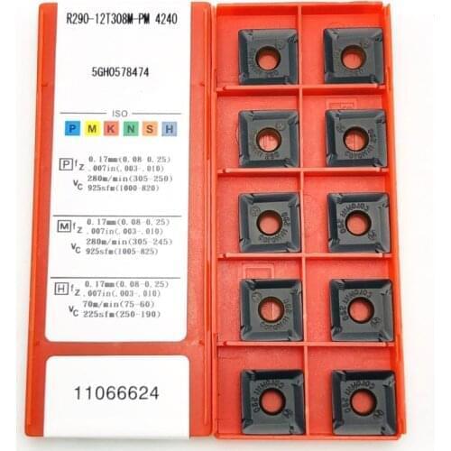 R290 12T308M PM 4240 4225 Carbide Milling Inserts CNC Lathe Cutting Tool for Indexable Lathe Tools High Quality Turning Inserts