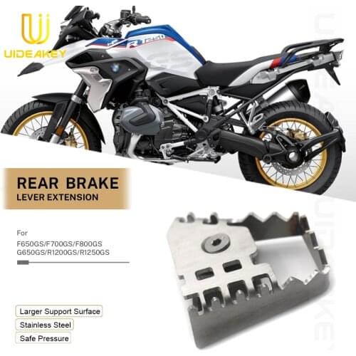 Foot Brake Lever For BMW F650GS F700GS F800GS R1200GS R1250GS G650GS Motorcycle Rear Brake Pedal Step Tip Plate Enlarge Extender
