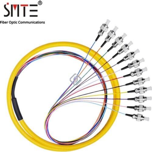 SMTE 12 Core Pigtail Fiber Optic FC/UPC Patch Cord 0.9mm 1~2 Meters Cable ODF Fiber Jumper Simplex FTTH