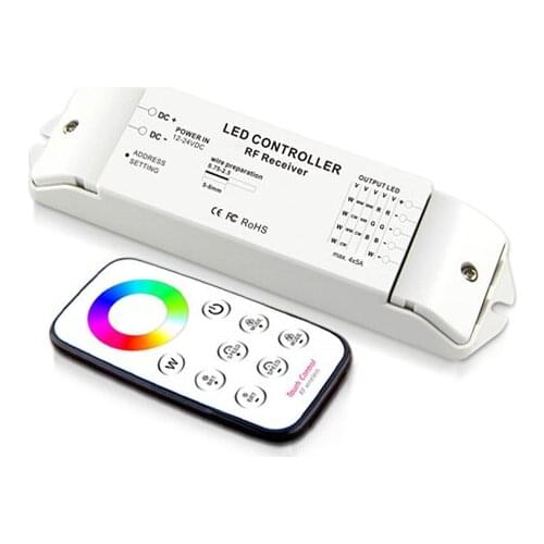 12V 24V RGBW led strip RF touch remote rgb warm white light dimmer led controller