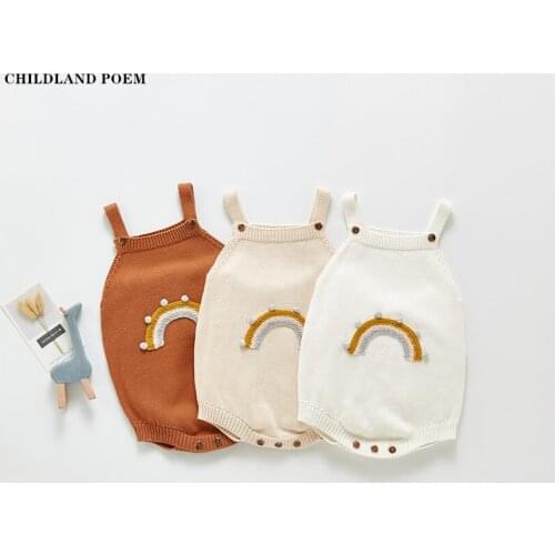 Knitted Baby Romper Overalls Newborn Baby Bodysuit Clothes Autumn Sleeveless Infant Boys Girls Romper Baby Jumpsuit Playsuit