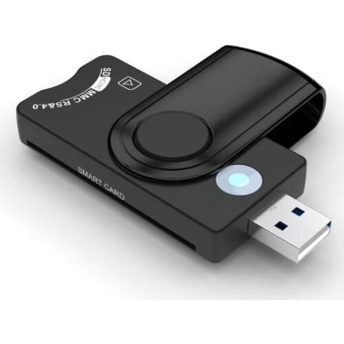 USB CAC Smart Card Reader Micro-SD/TF Memory ID Bank EMV2 Electronic Citizen SIM Backup Copy Connector Adapter,CR310