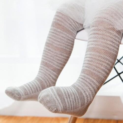 2019 spring autumn thin girls Infant baby pantyhose children cotton cute mesh Tights kids girls boys Stockings