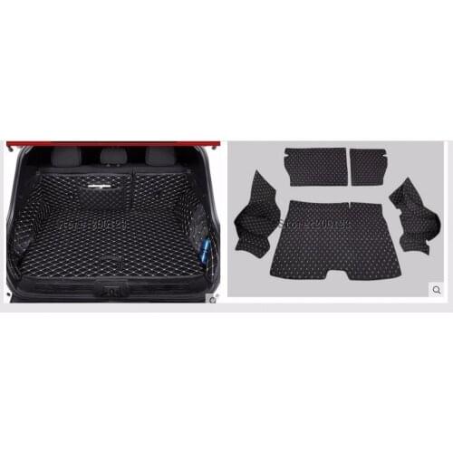 Waterproof Black Grid Rear Trunk Hatch Floor Mats Carpets Pad Cover For Renault Kadjar 2016 2017 2018