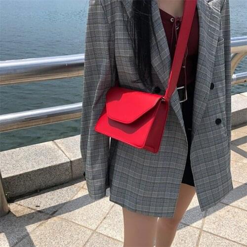 Women bag spring summer new PU Flap Korean Fashion Solid Hasp high-capacity Shoulder Bags purses handbags sublimation blanks