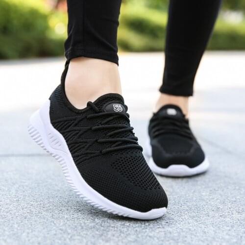 2021 Women Sneakers Ladies Walking Shoes Woman Trainers Platform Light Tenis Women Baskets Mesh Femme Dames Black Mujer Feminino