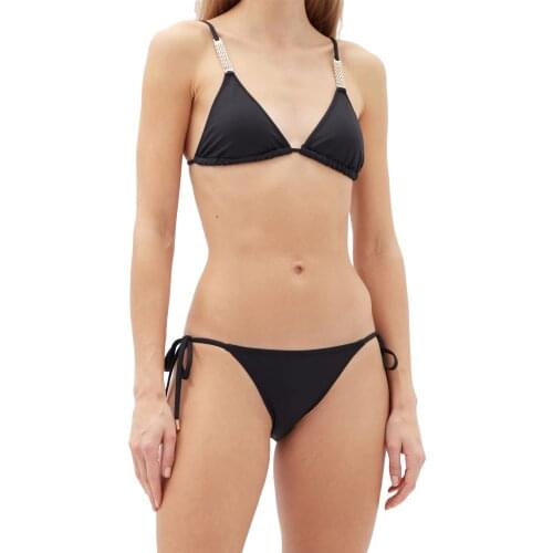Meihuida Women Sexy Solid Color Bikini Sets, Triangle Bra Tie Up Thong Swimsuit Bathing Suits Swimwear