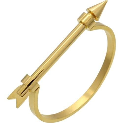 Arrow Bracelet Noeud Armband Gold Colour Bracelets & Bangles For Women Screw Cuff Bracelets Manchette Bangles Pulseir