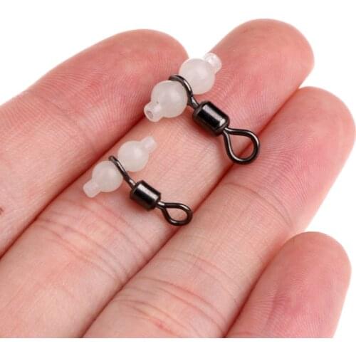 10Pcs 3 way Luminous Fishing Rolling Swivels Connector Sea Tackle Hook Connector RXBC