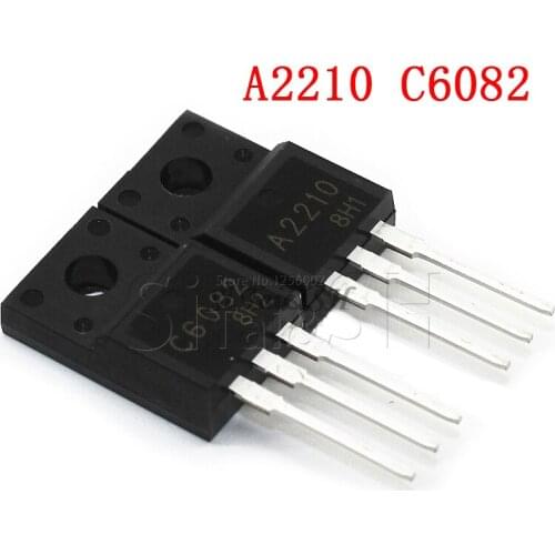 10PCS A2210 C6082 TO-220F 5Pairs (5pcs 2SA2210 + 5pcs 2SC6082) TO-220