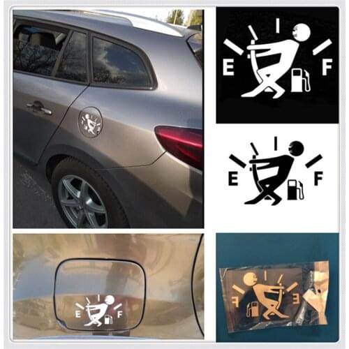 10CM * 14CM car styling fuel tank cap logo sticker decal funny for Tesla Suzuki Isuzu Daihatsu Aston Martin Volvo Mazda