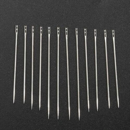12Pcs/set Multi-size Blind Needles Sewing Needles Side Opening Stainless Steel For DIY Craft Needlework Sewing Accessories