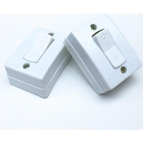 2pcs Lamp Push Button Rocker Switch Mounted 6A Wall Light Switch 3.9X5.7cm Square Bakelite