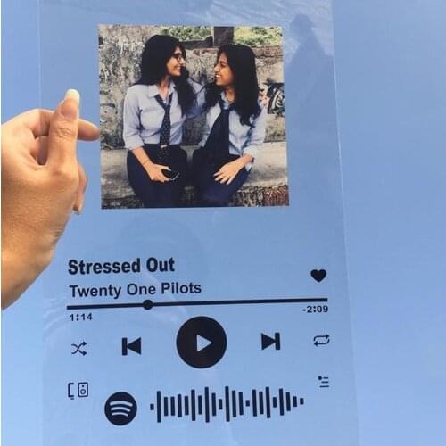 2021 Creative Custom Acrylic Music board fashion transparent Music Player Display Personalized Photo Anniversary Couple Gift