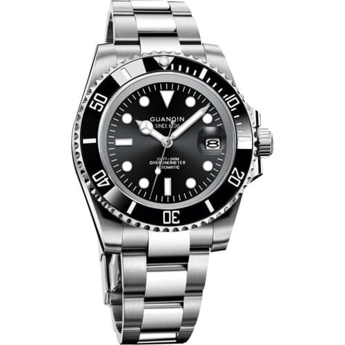 2021 New GUANQIN Mechanical wristwatch men luxury automatic watch for men NH35 Sapphire mirror Clock man reloj hombre