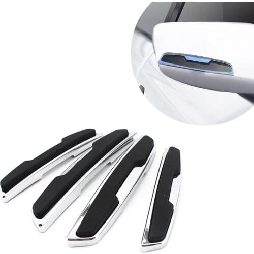 FIRECLUB 4pcs Car Front Bumper Anti-collision Strip Car Universal Door Anti-collision Anti-scratch Anti-slip Plastic Rubber