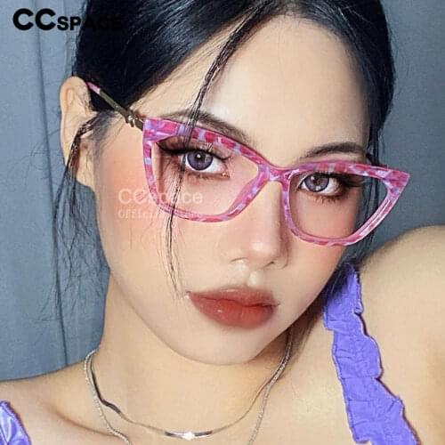 51063 TR90 Luxury Cat Eye Spring Leg Anti Blue Light Women Glasses Frames Fashion Computer Eyeglasses