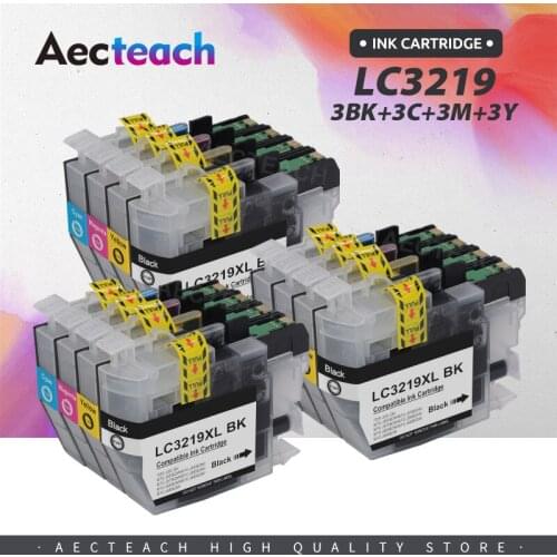 Aecteach new LC-3219 3219XL Ink Cartridge Compatible for Brother LC 3219 for Brother MFC J6530DW J5330DW J5730DW J6935DW J5335DW