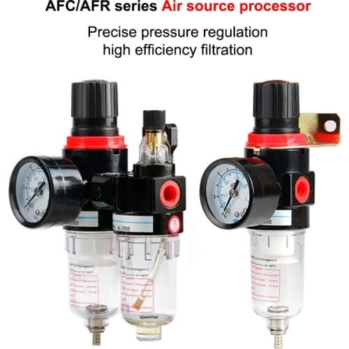 AFC2000 G1/4" Air Compressor Oil Water Separator Filter Pressure Reducing Valve Air Source Processor AC/AFR/AR/AL/AF2000