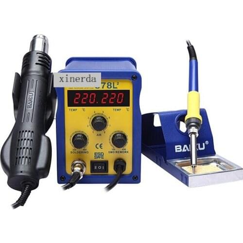 BAKU BK-878L2 led digital Display SMD Brushless Hot Air Rework Station with Soldering Iron and Heat Gun for Cell Phone Repair