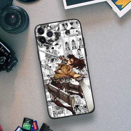 Hange Zoe Attack on Titan Anime Phone Case For IPhone 11 12 Mini Pro XS Max 6s X XR 6 7 8 Plus SE Soft TPU Glass Cover