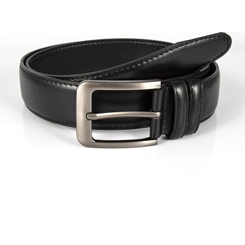 Square Buckle Black Business Belt Mens Belt