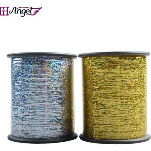 Angels Hot Sale Silver Golden 2000m(78740inch)/roll Laser Glittering Sparkling Dazzle Colorful Tinsel Hair Extension Decor Tools