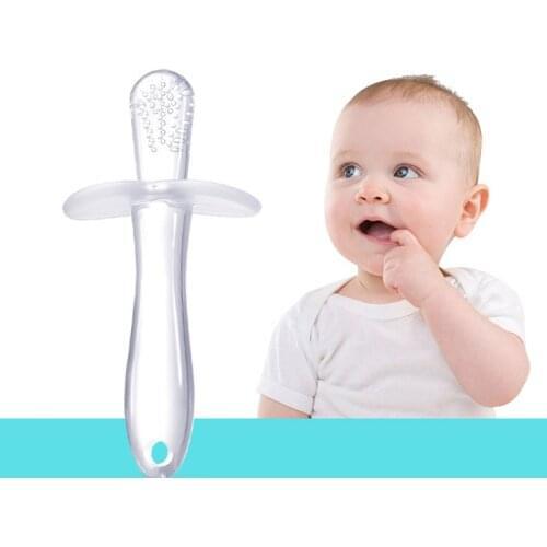 Baby Molar Stick Safe Liquid Silicone Teething Toy Baby Chewing Training Anti-swallow Design Infant High Elastic Teether Toys