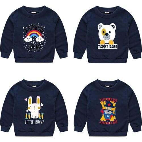 2021 Childrens Sweatshirt Autumn New Boys and Girls Cotton Long Sleeve Top Cartoon Pattern T-Shirt Kids Clothes Pullover Casual
