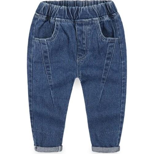 Autumn Spring Baby Boys Jeans Pants 2021 New Casual Long Pants Solid color Trousers for Girls Kids Clothes Denim Pants