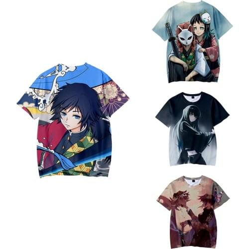 Demon Slayer T Shirt Kids Kawaii Cartoon Blade of Ghost Graphic T-shirt Kimetsu No Yaiba Anime Demon Blade Cool Tshirt Children
