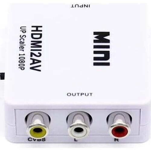 HDMI-compatible To AV 1080P Audio Converter Small Blue Box HDMI-compatibleTo AV Composite Video Signal and FL/FR Stereo Audio