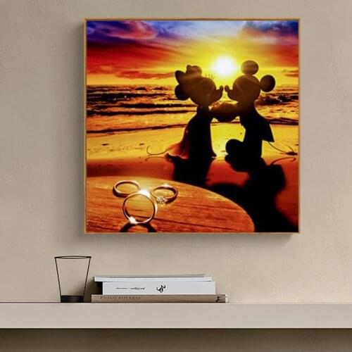 Disney Canvas Painting Cartoon Mickey Wall Art Poster and Print Wall Art Picture for Living Room Home Decoration No Frame