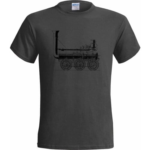Male Best Selling T Shirt ROYAL GEORGE LOCOMOTIVE PENCIL DRAWN MENS T SHIRT RAILWAY TRAIN STEAM RAIL Summer Tee Shirt