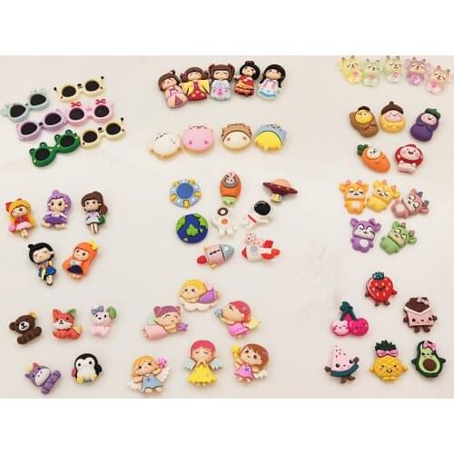 Mini Fruit Cartoon Resin flatback Charm For DIY Embellishments Hair Bow Scrapbooking Phone Case Decoration