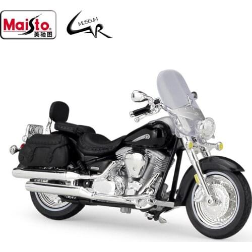 Maisto 1:18 YAMAHA ROAD STAR SILVERADO Model Car Simulation Alloy Motorcycle Metal Toy Car Childrens Toy Gift Collection