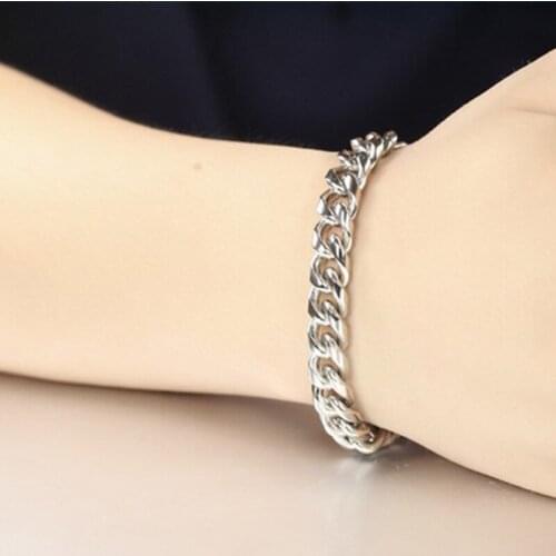 Men bracelet cuban link gold bracelets men stainless steel women bracelet Chain on hand jewelry male accessories hip hop Rock