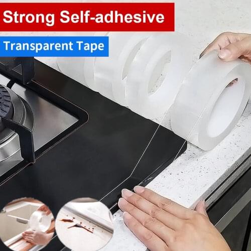 Kitchen Sink Waterproof Mildew Strong Self-adhesive Transparent Tape Tape Bathroom Gap Strip Self-adhesive Pool Water Seal