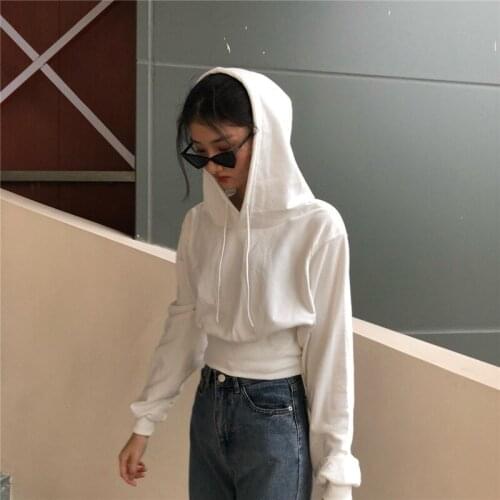 Autumn Spring thin waist Womens Clothing fashion Women tops new casual style Korea long sleeve Hoodies Sweatshirts chic