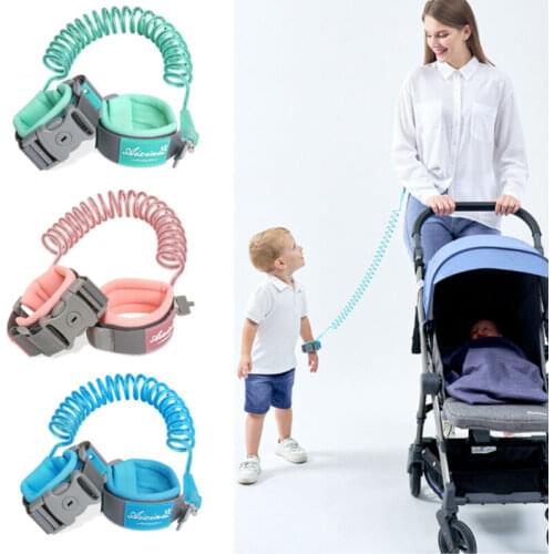 PUDCOCO 1PC 360°Anti Lost Wrist Link Traction Rope with Lock Toddler Kids Safety Harness Leash Strap