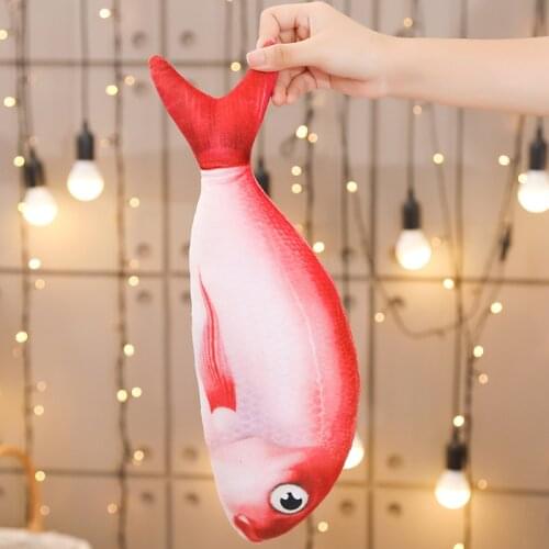 20/30cm Ctue Lifelike Red Fish Plush Toys Stuffed Lovely Animals Soft Pillow Dolls For Girls Kids Birthday Gifts Pet Toy