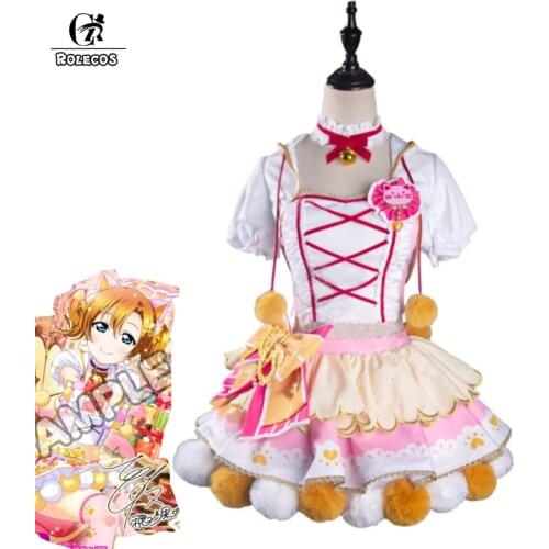 ROLECOS Anime Lovelive Minami Kotori Cat Girl All Member Cosplay Nico Yazawa Costume Double Pony Tail Lovely Full Set Love live