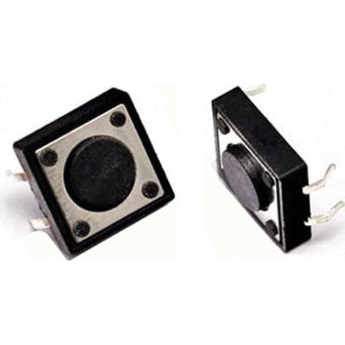 100pcs/lot 4Pin Plug-in Type 12x12x4.3MM Tactile Tact Push Button Micro Switch Momentary 12*12*4.3mm switch Self Reset