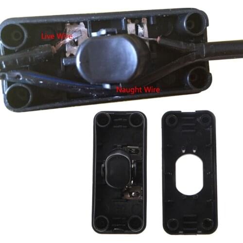 Universal AC 110-250V 2A Inline Lighting Lamp Plastic In Line Cord Rocker Switch Dropship New