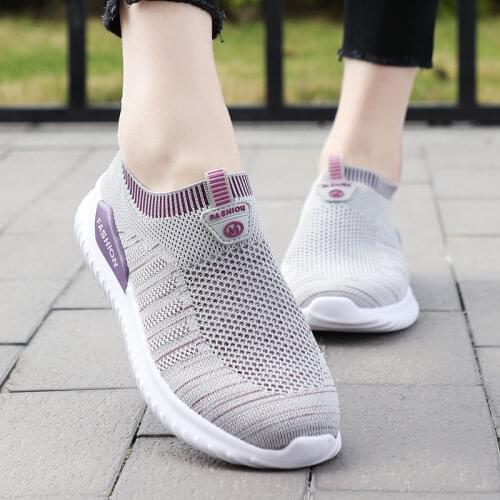 Tenis Feminino Women Tennis Shoes Breathable Slip on Air Mesh Sneakers Sock Gym Shoes Ladies Sports Shoes Women Chaussure Femme