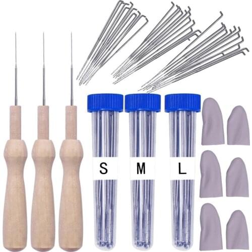 102Pcs Wool Felting Needles Tool Wool Felt Pocked Needles Set Supplies with Felting Needles Color Coded Wool Supplies