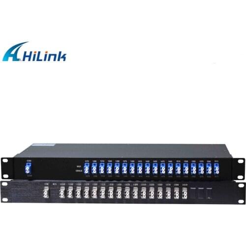 19' 1U 18 Channels CWDM Mux Demux Module , duplex Fiber 1270-1610nm LC/UPC 20nm Multiplexer
