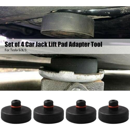 4 Pieces Rubber Car Jack Pad Chassis Lift Point Adapter Tools Lifting Pad Top On Jack Suitable For Tesla Model 3 Model S Model X